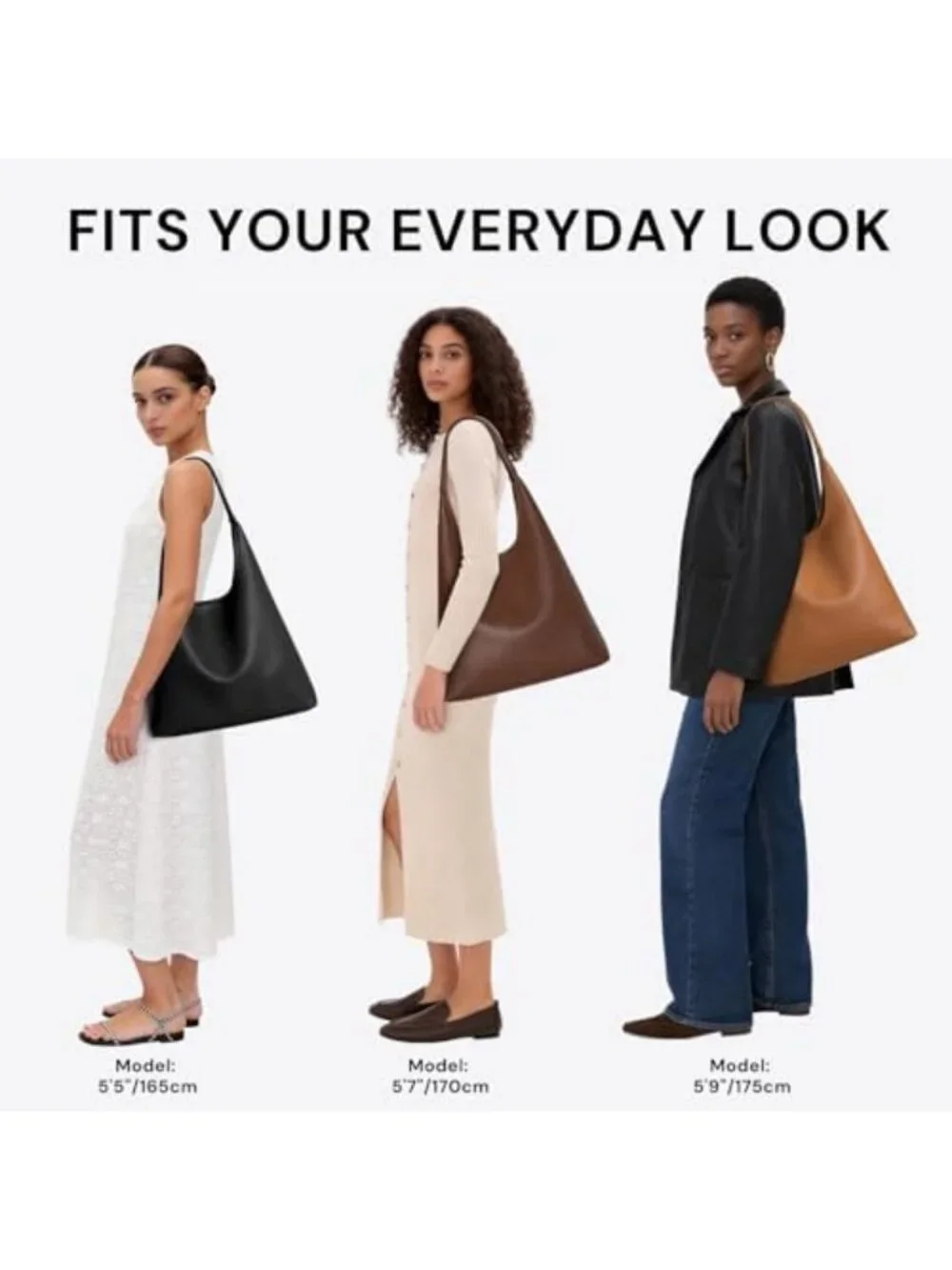 Large Slouchy Vegan Leather Hobo Bag for Women - Stylish Everyday Shoulder Purse